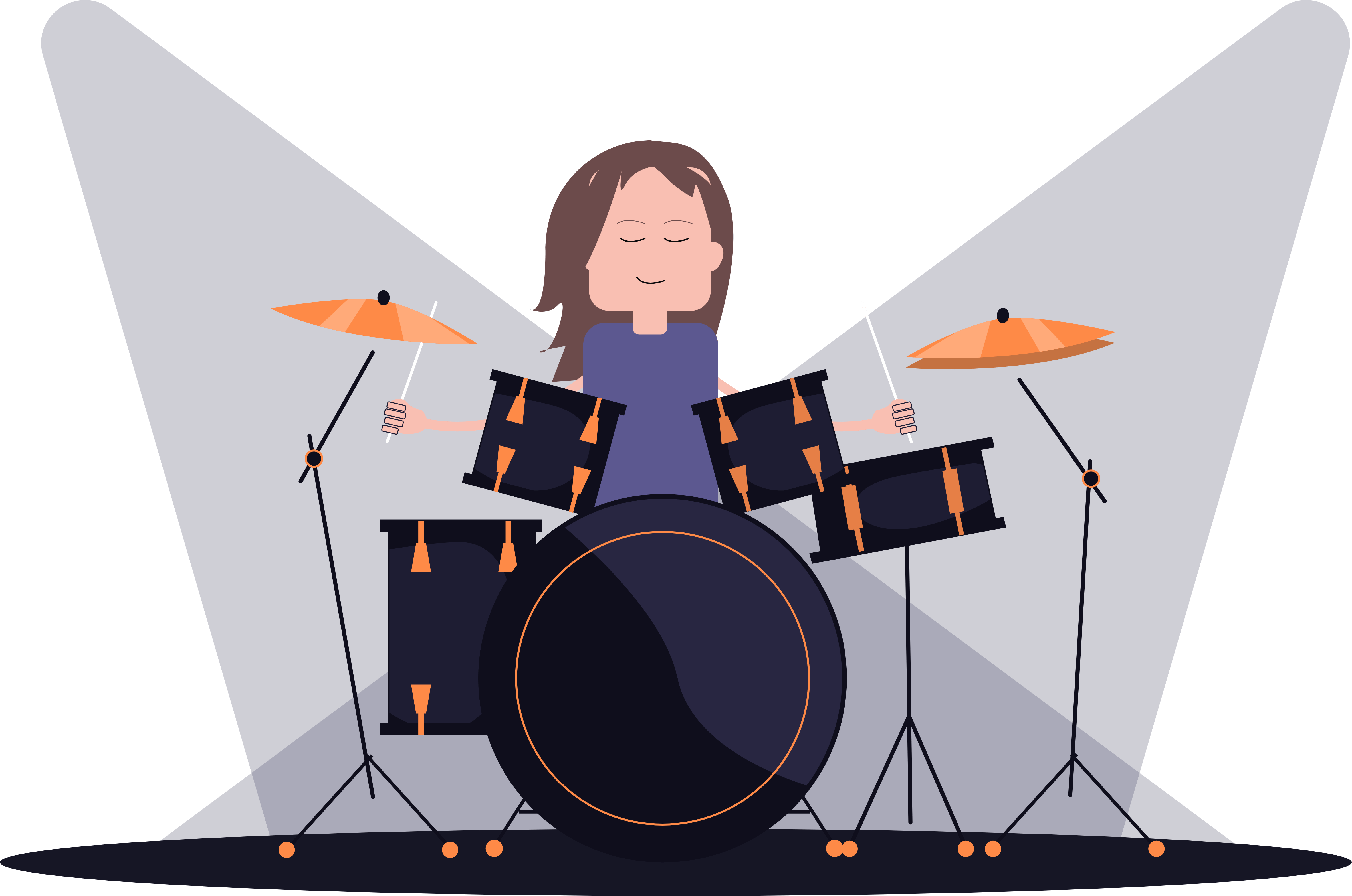Drummer using Drumbitious app